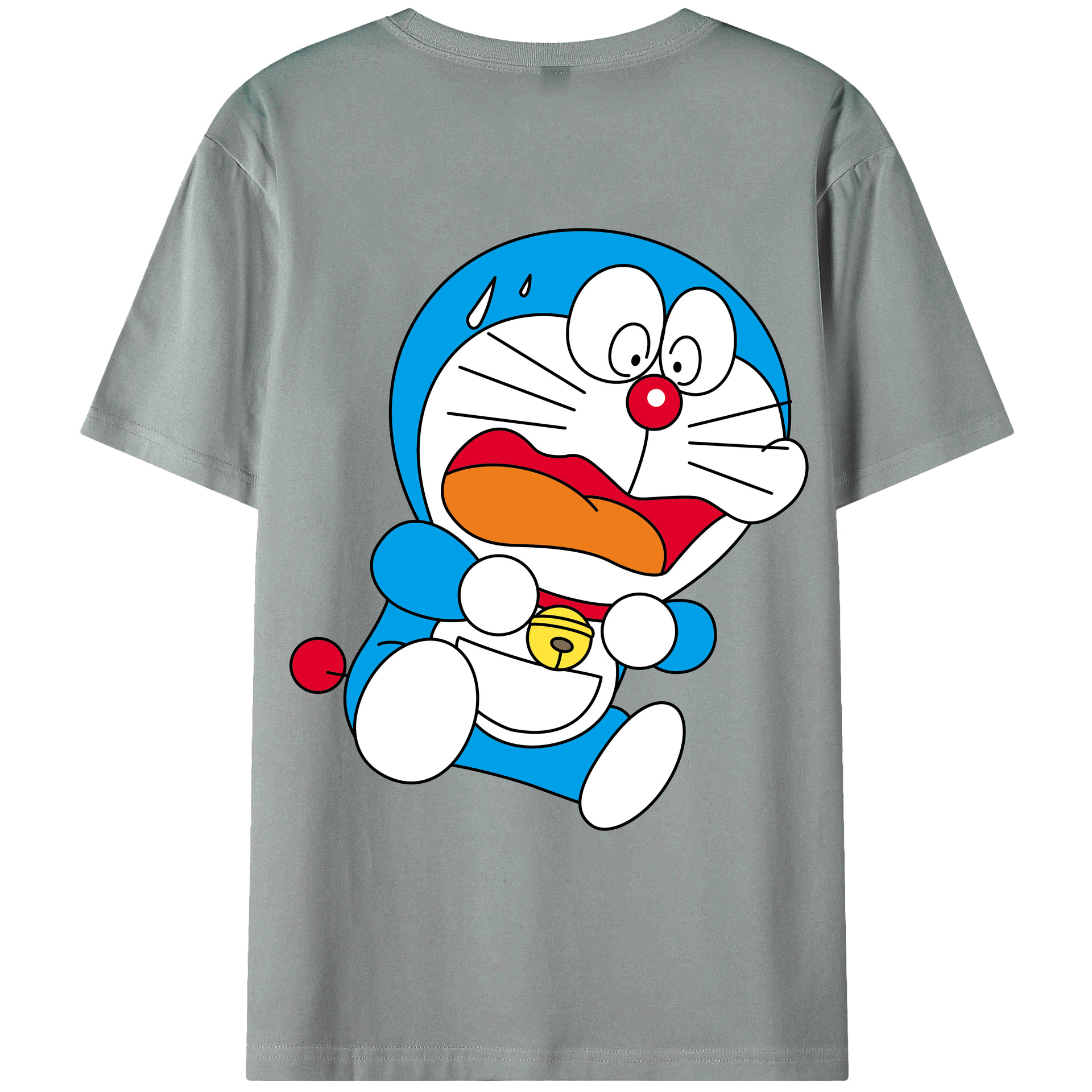 （画像用） ドラえもん Doraemon 綿100％ メンズ半袖Tシャツ（バックプリント） 通気性